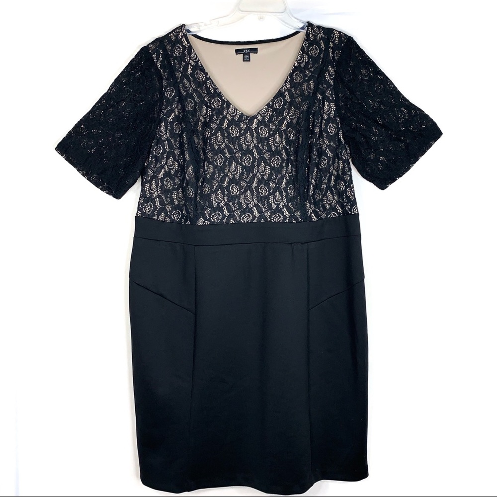 R & K Originals Lace Overlay Dress Plus Size